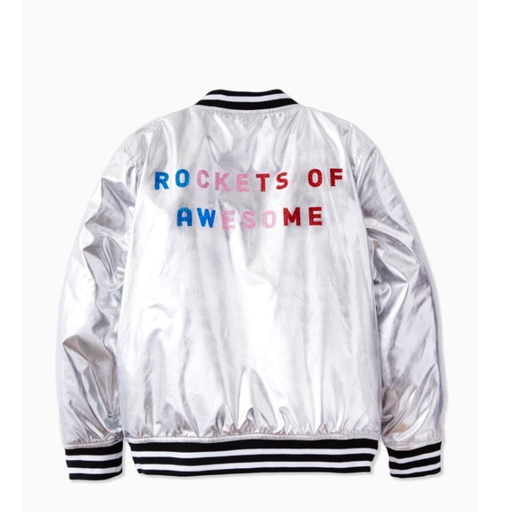 Rockets of Awesome Silver Junior Bomber Jacket 8